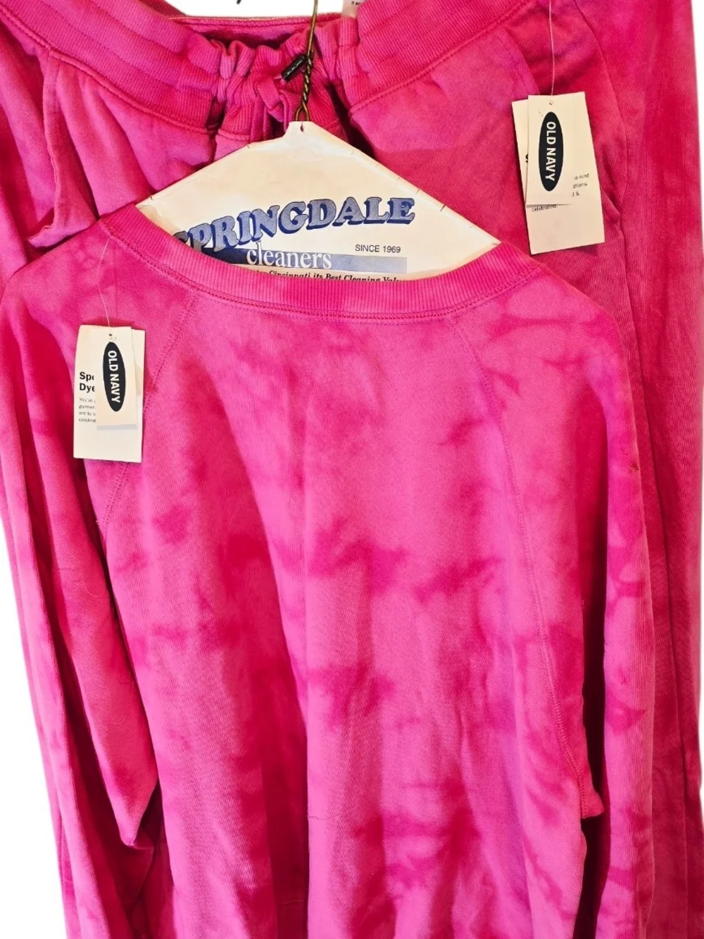 Old Navy Pink Tie-Dye Matching Sweat Set (Top + Joggers)